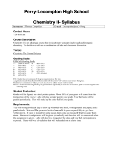 Chemistry II Syllabus - Perry
