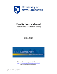 Faculty Search Manual - University of New Hampshire