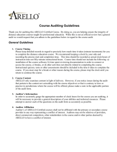 Course Auditing Guidelines