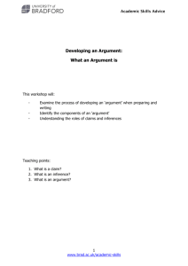 Developin-an-Argumen.. - University of Bradford