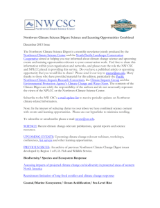 December 2015 Issue - Northwest Climate Science Center