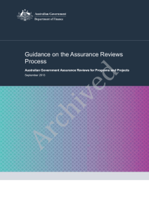 Guidance on the assurance reviews process