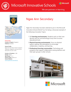 Ngee Ann Secondary Overview Country or Region: Singapore