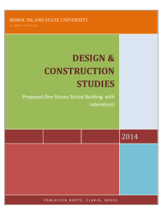 design & construction studies - Bohol Island State University Clarin