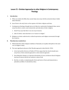 Christian Approaches to other Religions in Contemporary Theology