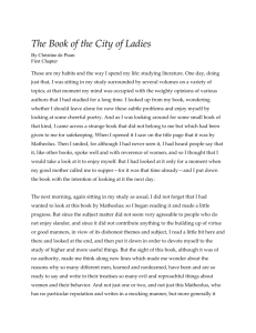 The Book of the City of Ladies By Christine de Pisan