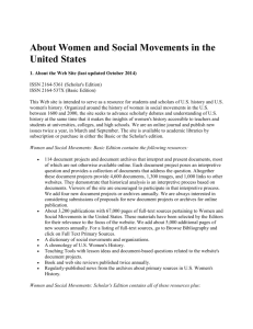 About Women and Social Movements in the United States