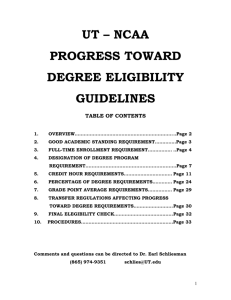 ncaa progress toward degree eligibility guidelines table of contents
