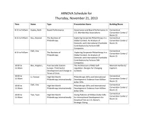ARNOVA Schedule for Thursday, November 21, 2013 Time Name