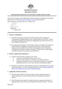 Procedures for Dealing with Public Interest Disclosures