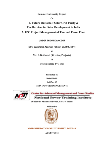 Project Management - National Power Training Institute (NPTI)