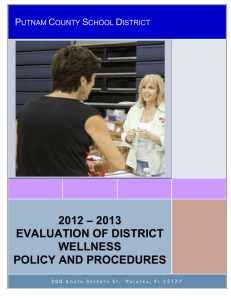 Putnam County School District Wellness Policy Review