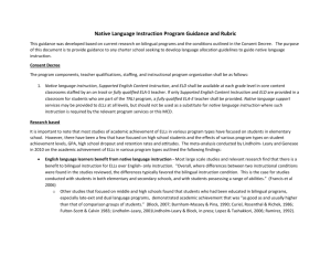 Native Language Instruction Rubric Guidelines
