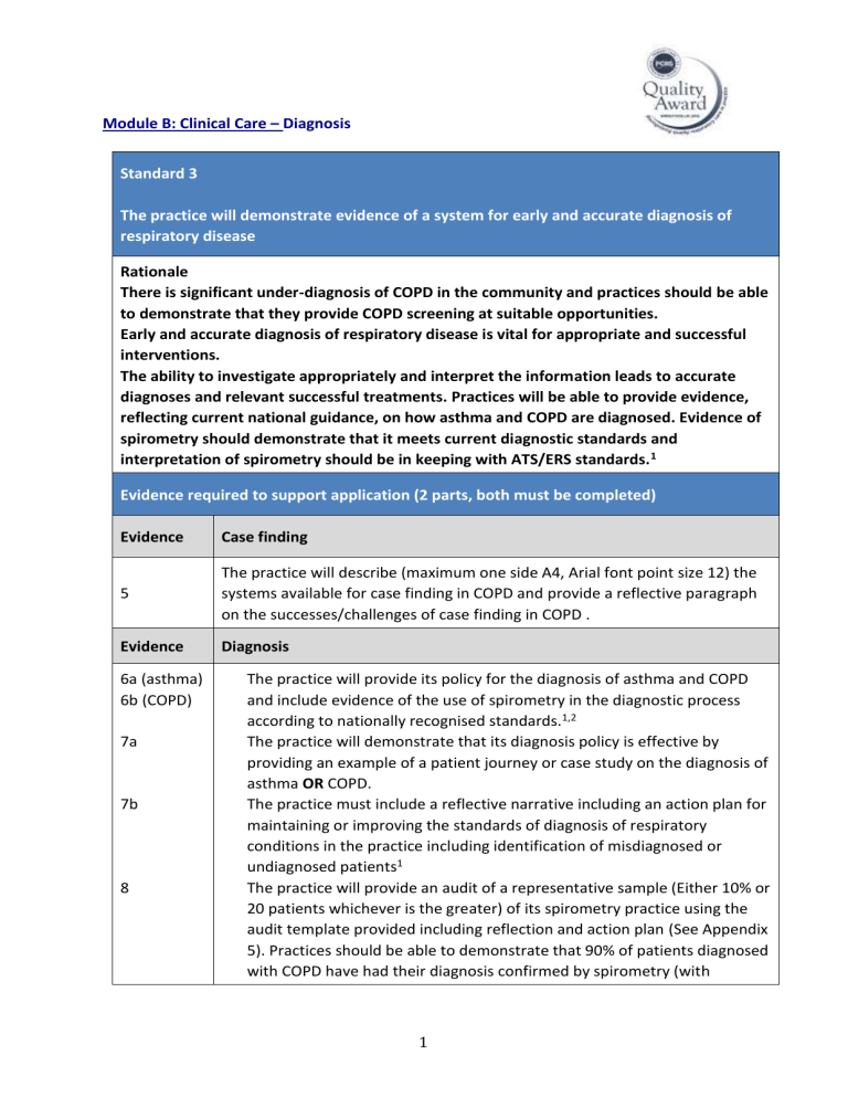 Module B: Clinical Care – Diagnosis