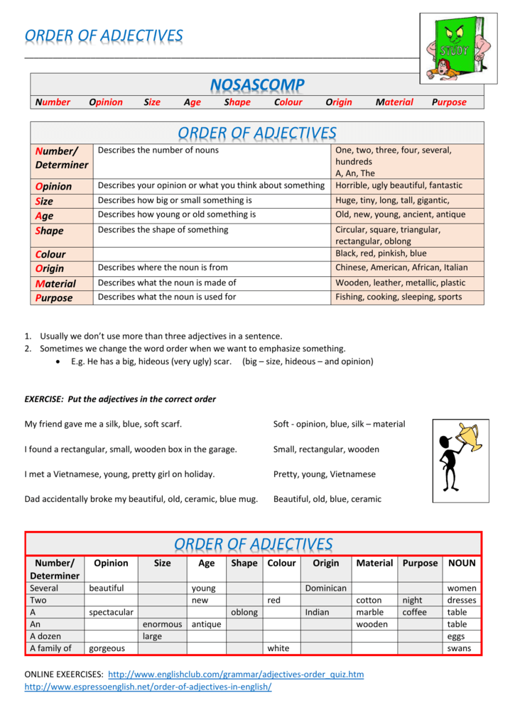 Bags Adjectives French Worksheet