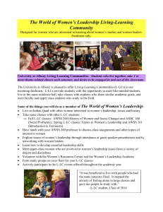 The World of Women*s Leadership Living Learning Community