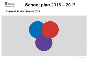 Management Plan 2015 - Green Hill Public School