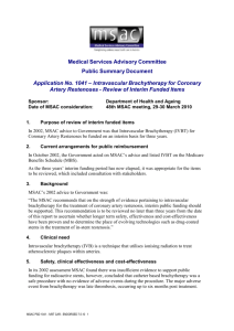 Public Summary Document - the Medical Services Advisory Committee