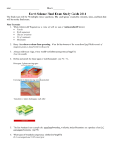 Earth Science Final Exam Study Guide 2014
