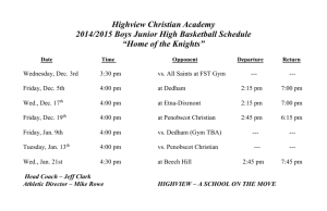 Highview Christian Academy 2014/2015 Boys Junior High