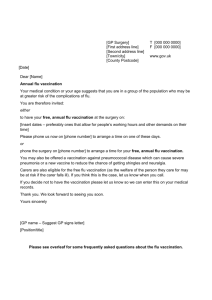 Flu vaccination invitation template letter