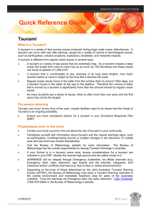 Tsunami - The Department of Education and Training