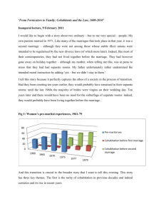 From Fornicators to Family: Cohabitants and the Law, 1600-2010