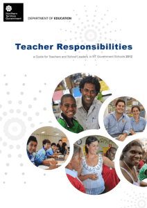 Teacher Responsibilities Guide - Northern Territory Government