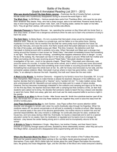 Battle of the Books Grade 6 Annotated Reading List 2011