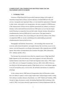 Dobruszkes, F., 2011. High-Speed Rail and Air Transport