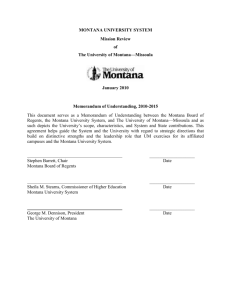 Draft - University of Montana