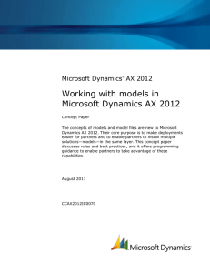 Working with models in Microsoft Dynamics AX 2012