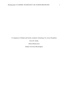 A Comparison of Student and Faculty Academic Technology Use