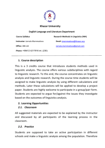 Course description - Khazar University