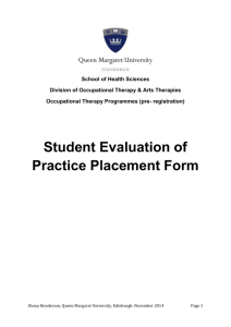 Student Evaluation of Placement Form