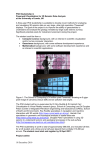PhD Studentship: Novel Interactive Visual Analysis Methods for 3D