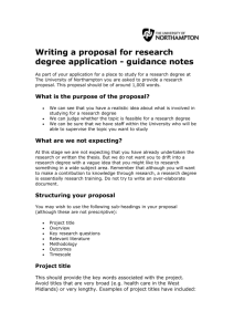 guidance notes - The University of Northampton