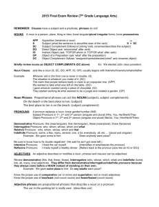 VERBALS TEST REVIEW (PARTICIPLES, GERUNDS, INFINITIVES)