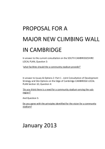 major new climbing wall - Cambridge City Council