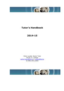 Tutor handbook - Trinity College Dublin