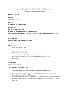 Tentative Conference Schedule - Southern Connecticut State