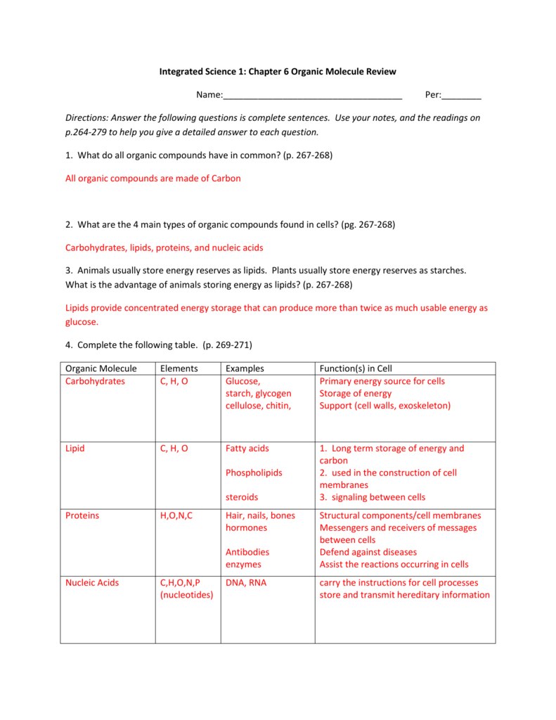 23 Carbon Compounds Worksheet Answers - Promotiontablecovers