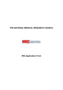 IRG Application Form