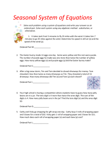 Seasonal System of Equations 1