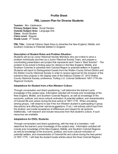 Profile Sheet PBL Lesson Plan for Diverse Students