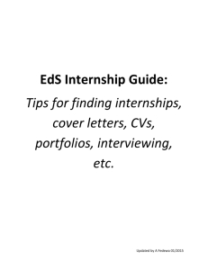 EdS Internship Guide - University of Kentucky