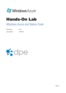 Windows Azure Native Code