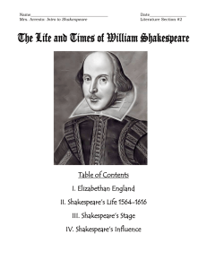 Shakespeare`s Stage - English with Mrs. Arresto