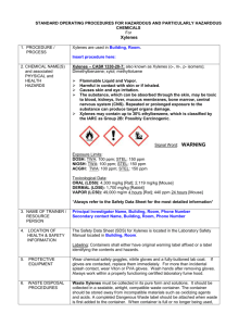 Xylenes - WSU Environmental Health & Safety