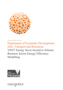 Modelling report - Energy and Earth Resources